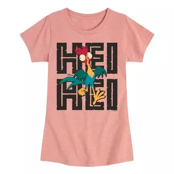Футболка HeiHei с рисунком HeiHei для девочек 7–16 лет Disney's Moana Girls Licensed Character