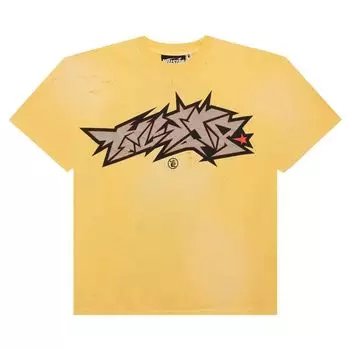 Футболка Hellstar Crack Print T-Shirt 'Yellow', желтый