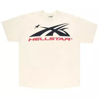 Футболка Hellstar Gel Sport Logo 'White/Red', белый