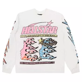 Футболка Hellstar Pixel Long-Sleeve Tee, белый