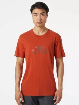 Футболка Helly Hansen NORD GRAPHIC, оранжевый