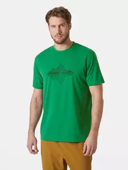 Футболка Helly Hansen SKOG GRAPHIC T-SHIRT, зеленый