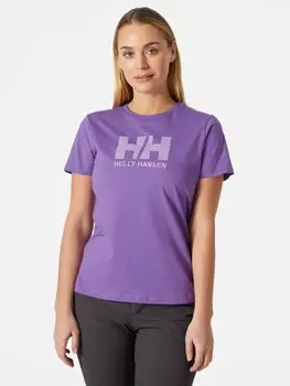 Футболка Helly Hansen W HH LOGO T-SHIRT, фиолетовый