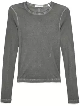 Футболка Helmut Lang, окрашенная в готовом виде, серый