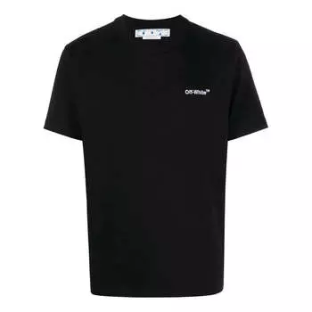 Футболка helvetica short-sleeve tee Off-White, черный
