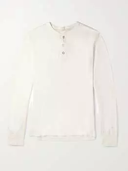 Футболка Henley из хлопкового джерси RAG & BONE, белый