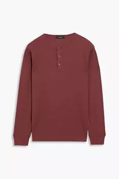 Футболка Henley из смесового джерси с модалом THEORY, бордовый
