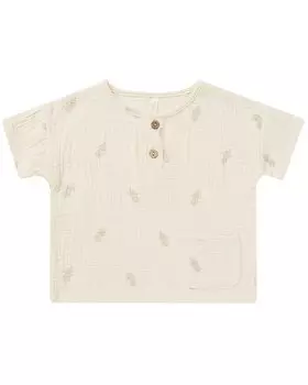 Футболка-хенли Rylee + Cru Collective Woven, желтый