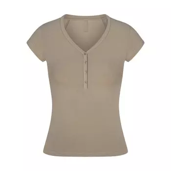 Футболка хенли SKIMS New Vintage, цвет Taupe