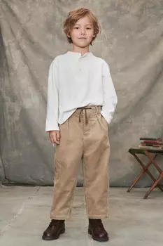 Футболка хенли ZARA, экрю