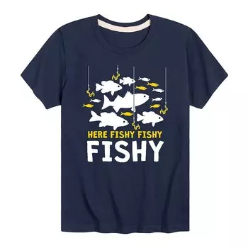 Футболка Here Fishy Fishy Fishy для мальчиков 8–20 лет Licensed Character, темно-синий