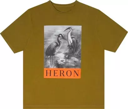Футболка Heron Preston Heron BW Short-Sleeve Tee 'Military Green/Black', зеленый