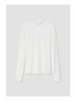 Футболка Hessnatur Rib Longshirt Slim aus Bio Baumwolle, цвет naturweiss