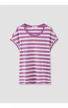 Футболка Hessnatur Streifen, цвет purpurlila