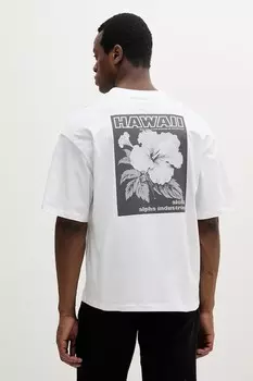 Футболка хлопковая Aloha Flower T BP Alpha Industries, белый