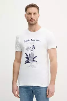 Футболка хлопковая Alpha Hawaii T Alpha Industries, белый