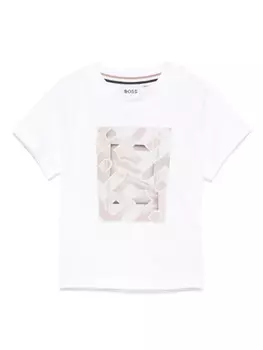 Футболка хлопковая BOSS Kidswear, белый