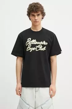Футболка хлопковая Diamond Script Logo T-Shirt Billionaire Boys Club, черный