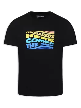 Футболка хлопковая DSQUARED2 KIDS, черный