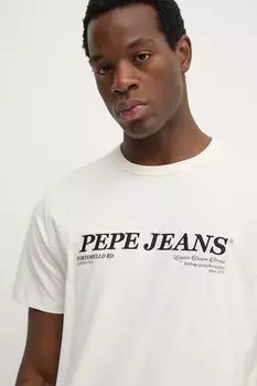 Футболка хлопковая DYLAN TEE Pepe Jeans, бежевый