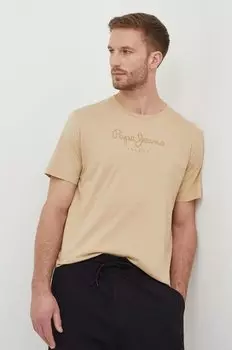Футболка хлопковая Eggo Pepe Jeans, бежевый