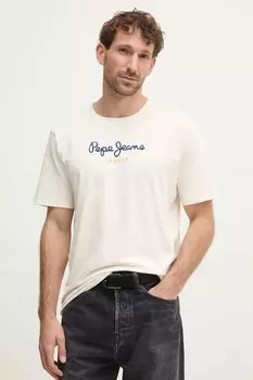 Футболка хлопковая Eggo Pepe Jeans, бежевый