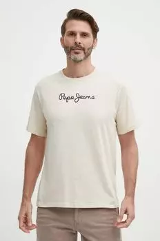 Футболка хлопковая Eggo Pepe Jeans, бежевый