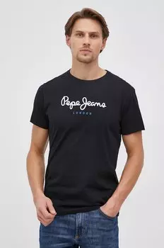 Футболка хлопковая Eggo Pepe Jeans, черный