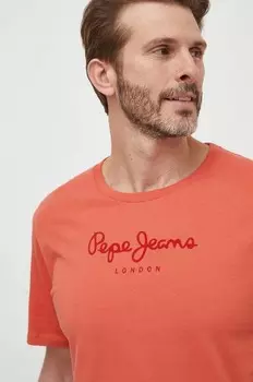 Футболка хлопковая Eggo Pepe Jeans, оранжевый