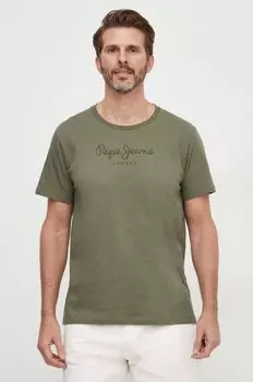 Футболка хлопковая Eggo Pepe Jeans, зеленый