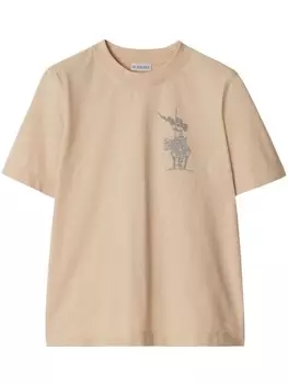 Футболка хлопковая EKD Burberry, нейтральный цвет