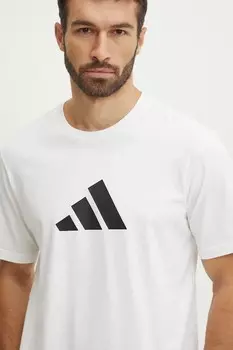 Футболка хлопковая Future Icons Adidas, бежевый