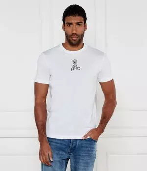 Футболка хлопковая Iceberg с принтом, белый