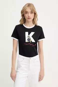 Футболка хлопковая KL X DISNEY Karl Lagerfeld, черный