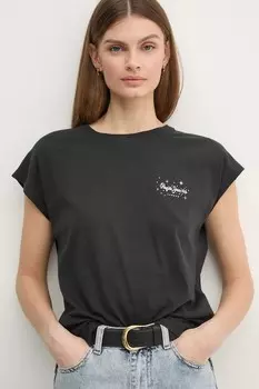 Футболка хлопковая LORENA Pepe Jeans, черный