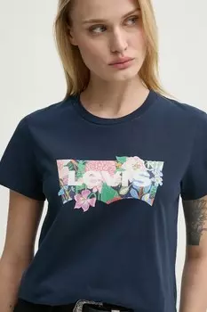 Футболка хлопковая LSE_PERFECT VNECK Levi'S, темно-синий