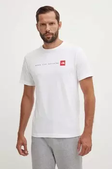Футболка хлопковая M S/S Never Stop Exploring Tee The North Face, белый