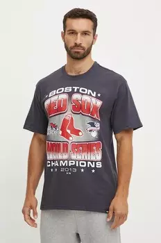 Футболка хлопковая MLB Boston Red Sox 47 Brand, темно-синий