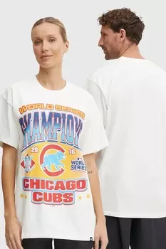 Футболка хлопковая MLB Chicago Cubs 47 Brand, бежевый