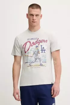 Футболка хлопковая MLB Los Angeles Dodgers 47 Brand, серый