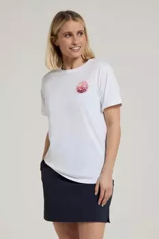 Футболка хлопковая Mountain Warehouse Palm Wave с короткими рукавами, белый