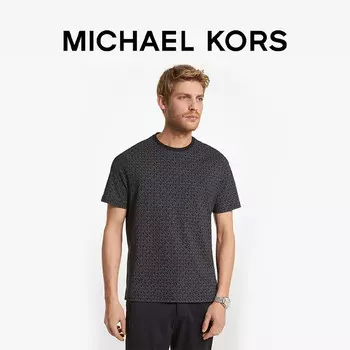 Футболка хлопковая мужская Michael Kors с коротким рукавом, черный