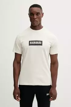 Футболка хлопковая S-Box Napapijri, бежевый