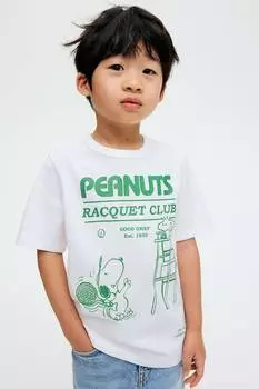 Футболка хлопковая с принтом H&M, мультиколор