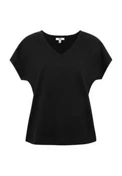 Футболка хлопковая с v-образным вырезом Mavi, черный