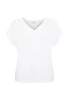 Футболка хлопковая с v-образным вырезом Mavi, белый