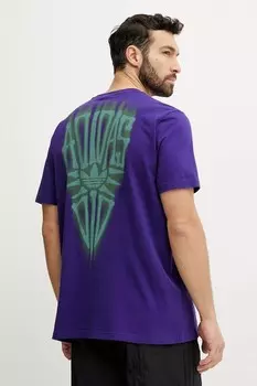 Футболка хлопковая Skeleton Back Tee Adidas Originals, фиолетовый