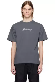 Футболка хлопковая Surfer Knight Burberry, цвет magnet