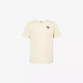 Футболка хлопковая The North Face Cartoon с принтом, бежевый
