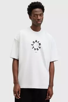 Футболка хлопковая TIERRA SS CREW Allsaints, серый